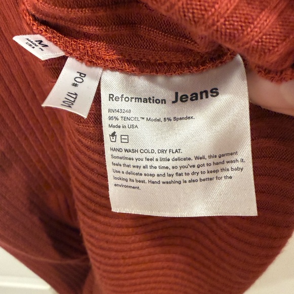 Reformation Rust Long Sleeve Dress - Picture 8 of 8